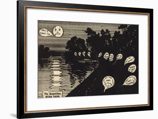 The Serpentine, Hyde Park-null-Framed Giclee Print