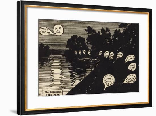 The Serpentine, Hyde Park-null-Framed Giclee Print