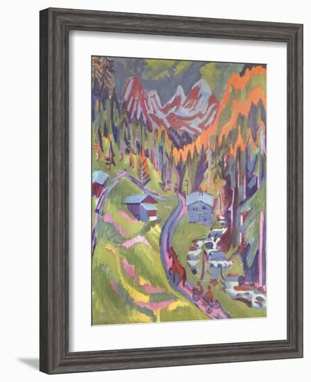 The Sertig Path in Summer, 1924-Ernst Ludwig Kirchner-Framed Giclee Print