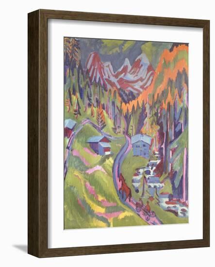 The Sertig Path in Summer, 1924-Ernst Ludwig Kirchner-Framed Giclee Print