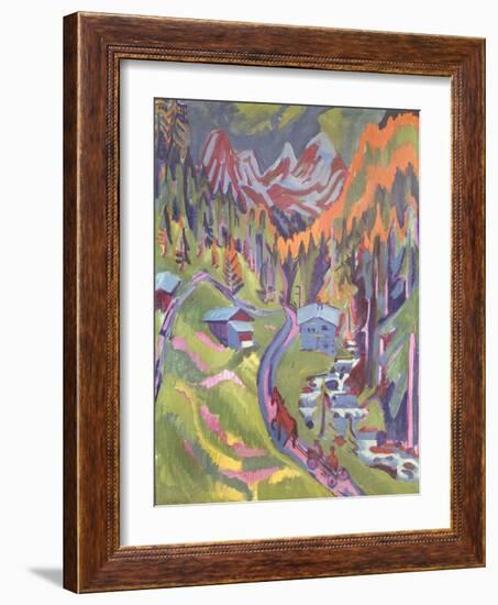 The Sertig Path in Summer, 1924-Ernst Ludwig Kirchner-Framed Giclee Print