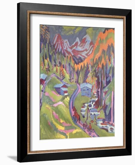 The Sertig Path in Summer, 1924-Ernst Ludwig Kirchner-Framed Giclee Print