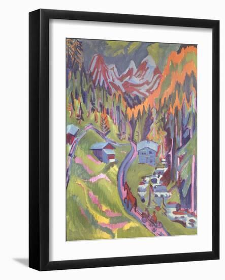 The Sertig Path in Summer, 1924-Ernst Ludwig Kirchner-Framed Giclee Print
