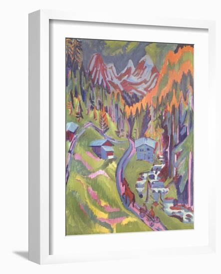 The Sertig Path in Summer, 1924-Ernst Ludwig Kirchner-Framed Giclee Print