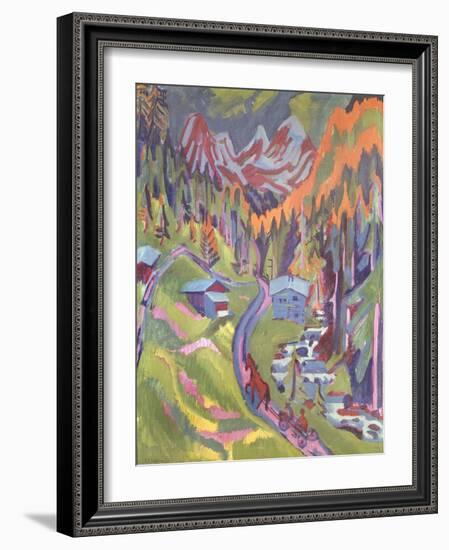 The Sertig Path in Summer, 1924-Ernst Ludwig Kirchner-Framed Giclee Print