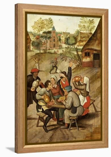 The Servants Breakfast After the Wedding-Pieter Bruegel the Elder-Framed Premier Image Canvas