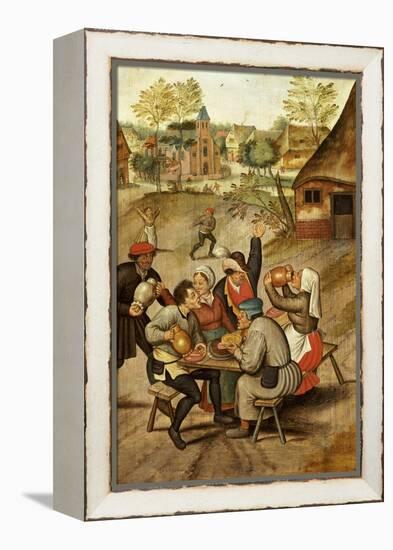 The Servants Breakfast After the Wedding-Pieter Bruegel the Elder-Framed Premier Image Canvas