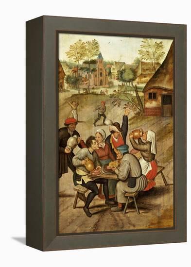 The Servants Breakfast After the Wedding-Pieter Bruegel the Elder-Framed Premier Image Canvas