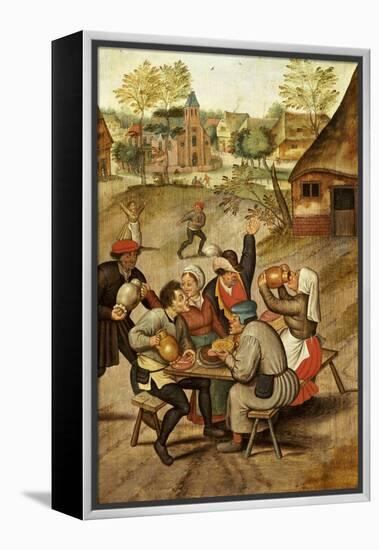 The Servants Breakfast After the Wedding-Pieter Bruegel the Elder-Framed Premier Image Canvas