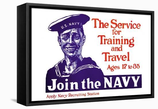 The Service for Training and Trave, Join the Navy, c.1917-James Montgomery Flagg-Framed Stretched Canvas