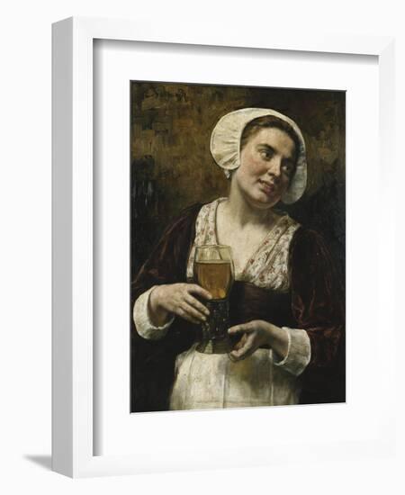 The Serving Maid-Eduard Karl Franz Gebhardt-Framed Giclee Print
