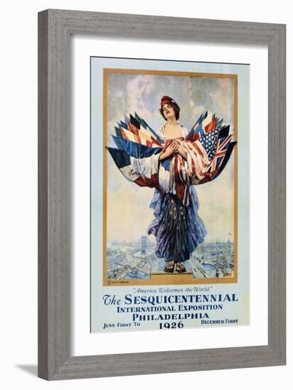 The Sesquicentennial International Exposition - Philadelphia 1926 Poster-Dan Smith-Framed Photographic Print