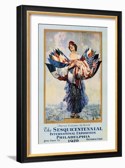 The Sesquicentennial International Exposition - Philadelphia 1926 Poster-Dan Smith-Framed Photographic Print