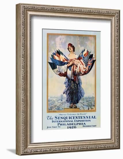 The Sesquicentennial International Exposition - Philadelphia 1926 Poster-Dan Smith-Framed Photographic Print