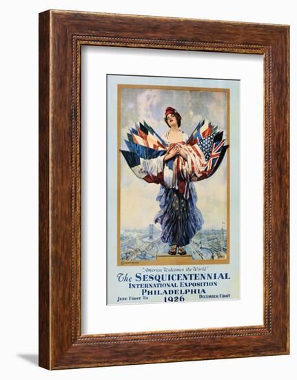 The Sesquicentennial International Exposition - Philadelphia 1926 Poster-Dan Smith-Framed Photographic Print