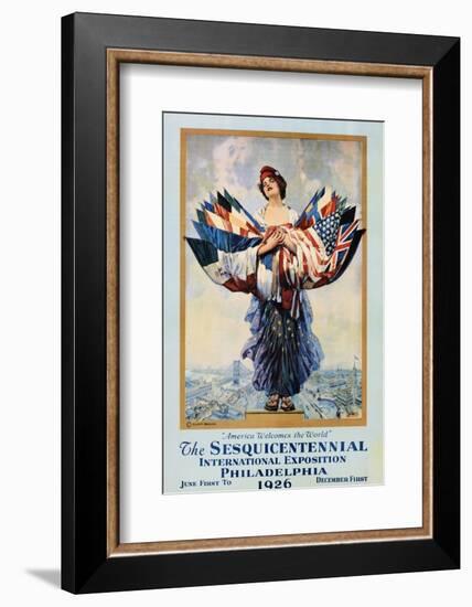 The Sesquicentennial International Exposition - Philadelphia 1926 Poster-Dan Smith-Framed Photographic Print