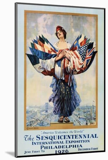The Sesquicentennial International Exposition - Philadelphia 1926 Poster-Dan Smith-Mounted Photographic Print
