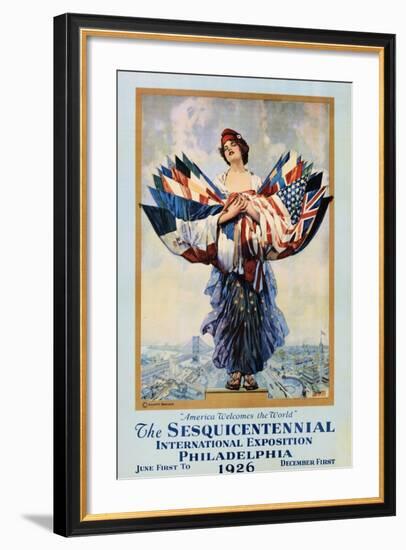 The Sesquicentennial International Exposition - Philadelphia 1926 Poster-Dan Smith-Framed Photographic Print