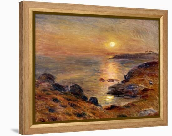 The Setting of the Sun at Douarnenez; Couche De Soleil a Douarnenez, 1883-Pierre-Auguste Renoir-Framed Premier Image Canvas