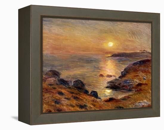 The Setting of the Sun at Douarnenez; Couche De Soleil a Douarnenez, 1883-Pierre-Auguste Renoir-Framed Premier Image Canvas