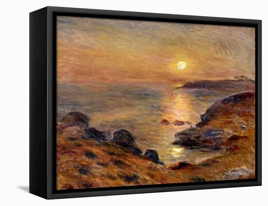 The Setting of the Sun at Douarnenez; Couche De Soleil a Douarnenez, 1883-Pierre-Auguste Renoir-Framed Premier Image Canvas