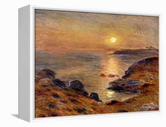 The Setting of the Sun at Douarnenez; Couche De Soleil a Douarnenez, 1883-Pierre-Auguste Renoir-Framed Premier Image Canvas