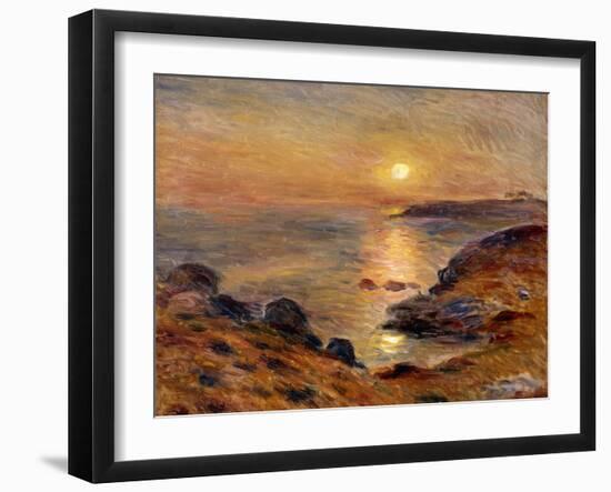 The Setting of the Sun at Douarnenez; Couche De Soleil a Douarnenez, 1883-Pierre-Auguste Renoir-Framed Giclee Print