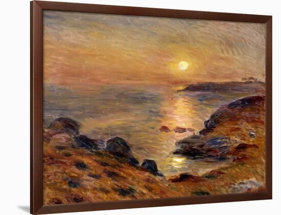 The Setting of the Sun at Douarnenez; Couche De Soleil a Douarnenez, 1883-Pierre-Auguste Renoir-Framed Giclee Print