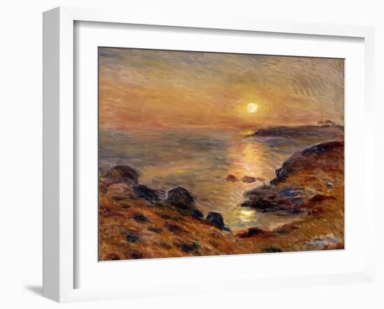 The Setting of the Sun at Douarnenez-Pierre-Auguste Renoir-Framed Giclee Print