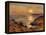 The Setting of the Sun at Douarnenez-Pierre-Auguste Renoir-Framed Premier Image Canvas