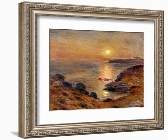 The Setting of the Sun at Douarnenez-Pierre-Auguste Renoir-Framed Giclee Print