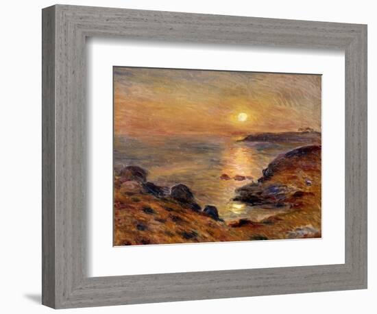 The Setting of the Sun at Douarnenez-Pierre-Auguste Renoir-Framed Giclee Print