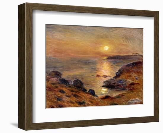 The Setting of the Sun at Douarnenez-Pierre-Auguste Renoir-Framed Giclee Print