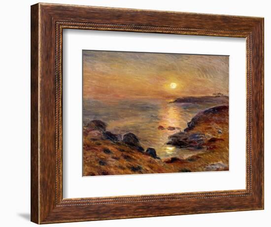 The Setting of the Sun at Douarnenez-Pierre-Auguste Renoir-Framed Giclee Print