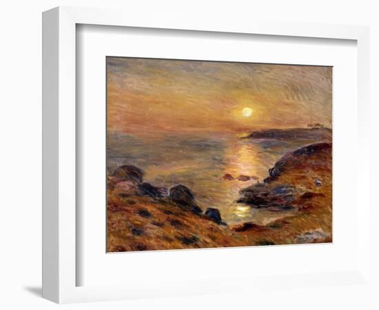 The Setting of the Sun at Douarnenez-Pierre-Auguste Renoir-Framed Giclee Print