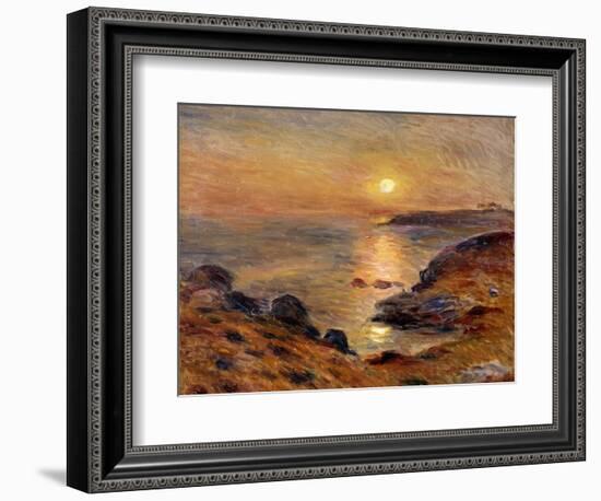 The Setting of the Sun at Douarnenez-Pierre-Auguste Renoir-Framed Giclee Print