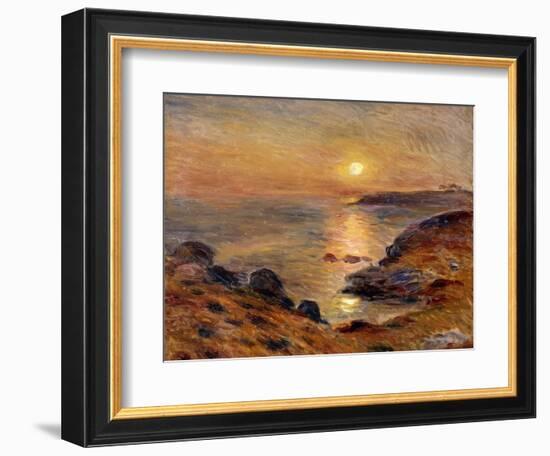 The Setting of the Sun at Douarnenez-Pierre-Auguste Renoir-Framed Giclee Print