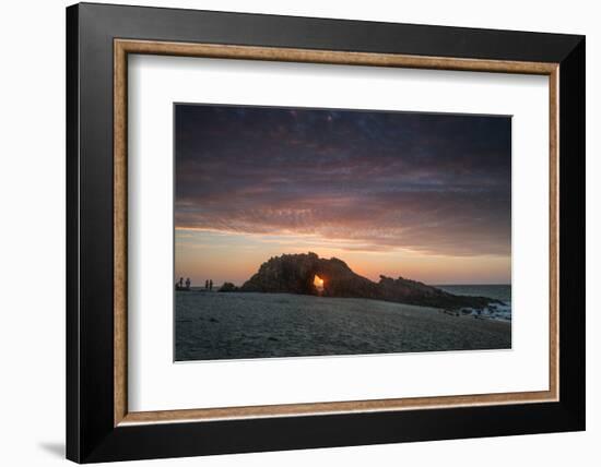 The Setting Sun Viewed Through the Hole at Pedra Furada, Jericoacoara, Brazil-Alex Saberi-Framed Photographic Print