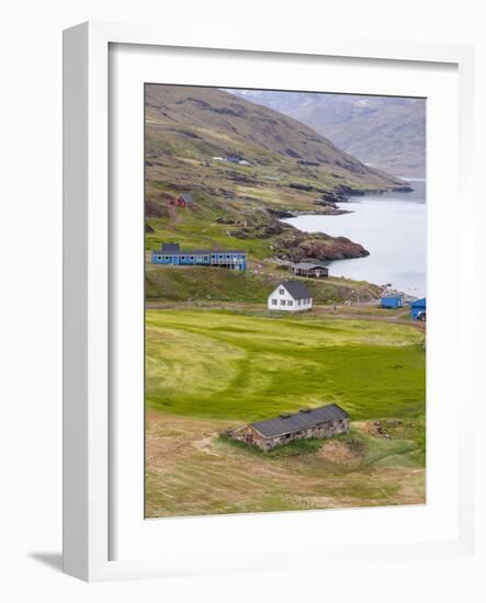 The settlement Qassiarsuk, probably the old Brattahlid, the home of Erik the Red.-Martin Zwick-Framed Photographic Print