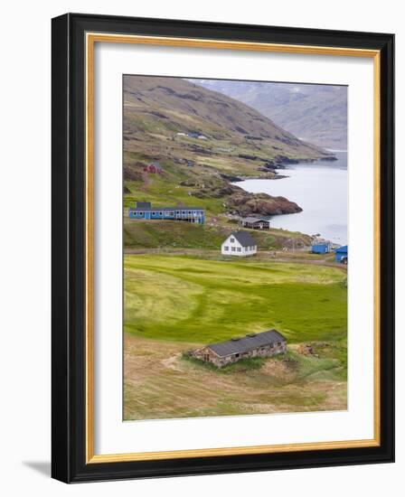 The settlement Qassiarsuk, probably the old Brattahlid, the home of Erik the Red.-Martin Zwick-Framed Photographic Print