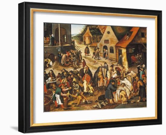 The Seven Acts of Mercy-Pieter Bruegel the Elder-Framed Giclee Print