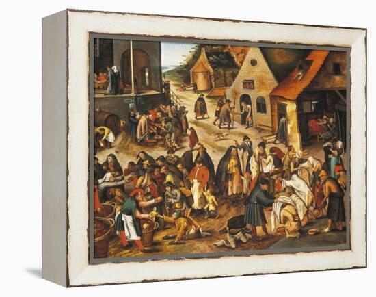 The Seven Acts of Mercy-Pieter Bruegel the Elder-Framed Premier Image Canvas