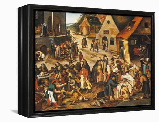 The Seven Acts of Mercy-Pieter Bruegel the Elder-Framed Premier Image Canvas