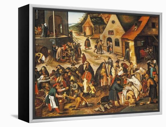 The Seven Acts of Mercy-Pieter Bruegel the Elder-Framed Premier Image Canvas