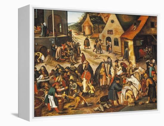 The Seven Acts of Mercy-Pieter Bruegel the Elder-Framed Premier Image Canvas