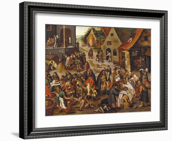 The Seven Acts of Mercy-Pieter Bruegel the Elder-Framed Giclee Print