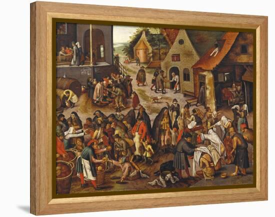The Seven Acts of Mercy-Pieter Bruegel the Elder-Framed Premier Image Canvas