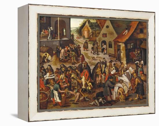 The Seven Acts of Mercy-Pieter Bruegel the Elder-Framed Premier Image Canvas