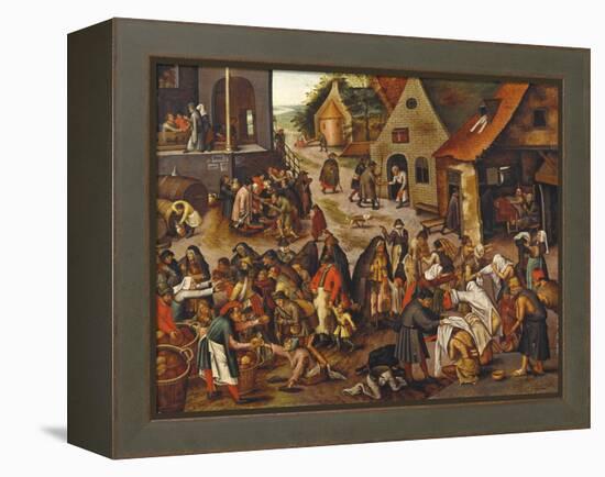 The Seven Acts of Mercy-Pieter Bruegel the Elder-Framed Premier Image Canvas