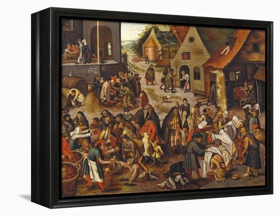 The Seven Acts of Mercy-Pieter Bruegel the Elder-Framed Premier Image Canvas